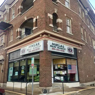 the front of the building