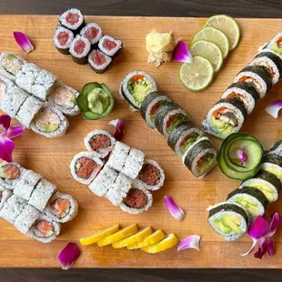 sushi and sashimi, sashimi, sushi, food