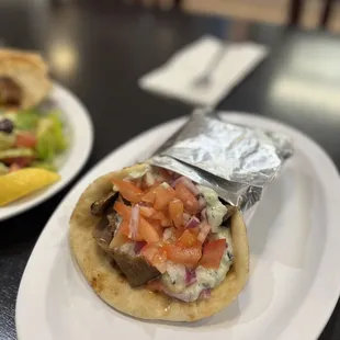 Gyro beef sandwich