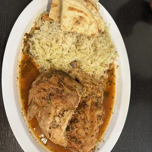 Half Greek Lemon Chicken Plate