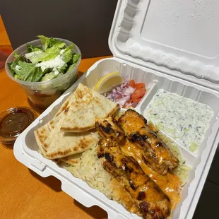 Chicken Souvlaki Plate