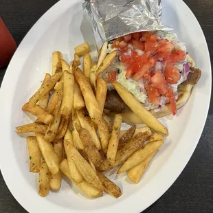 Steak Souvlaki Plate