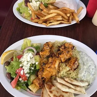 Chicken Souvlaki Plate