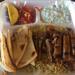 Steak Souvlaki Plate