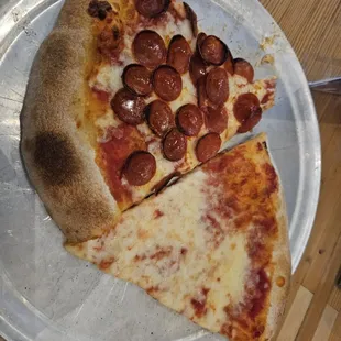 12-12-24. Pepperoni and Cheese Pizza Slices