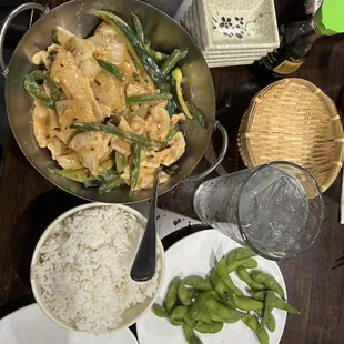 Chicken Thai Panang Curry w/ edamame
