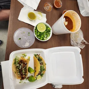 a table full of mexican food