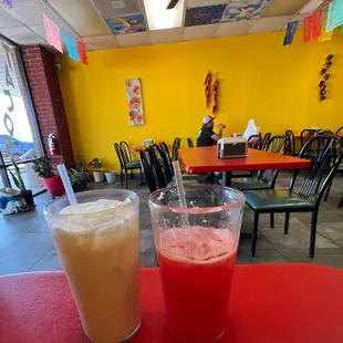 Fresh juices (Horchata and Watermelon)