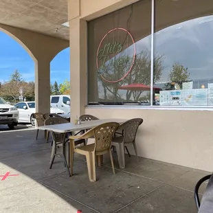 outside