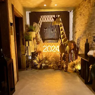 Cool Mila display on main floor for photo opps. Patio seating located on 3rd floor.