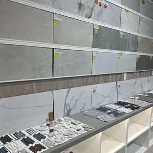 Large selection of floor &amp; shower tile