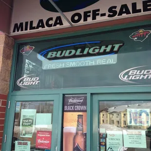 the front of the store