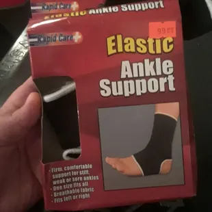 Some of my purchases...ankle brace (One size fits all) $.99. Great for swollen ankles...super stretchy and breathable fabric.