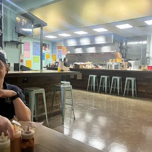 Inside the restaurant