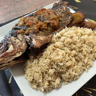 Liberian Dry Rice &amp; Fried Fish