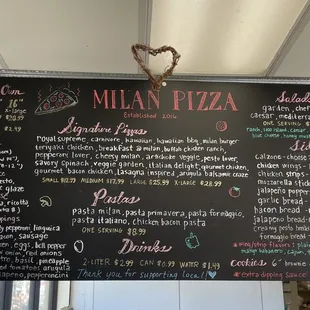 Menu when you get in also check the menu online.