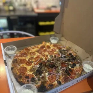 pizza, food