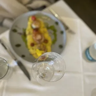 a plate of food on a table