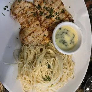 Angel hair pasta with Grilled Chicken