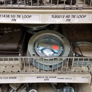 Impossible to find backing plates not stocked elsewhere. 1 of about 7 choices in flush mount d-rings. The inventory is huge.