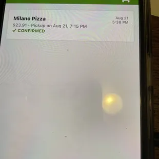Another copy of my online receipt.
