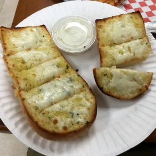 Garlic bread (minus a couple pieces I ate already!)