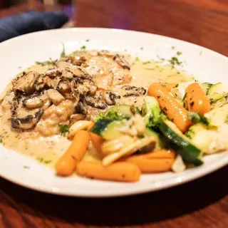 SCALOPPINE AI FUNGHI E CHAMPAGNE