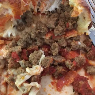 The sausage is just manufactured garbage. Not good at all.