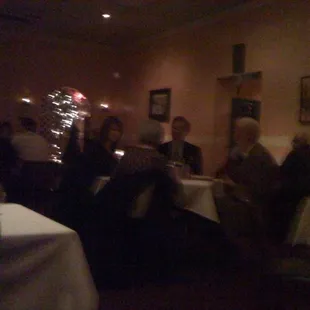 a blurry image of a restaurant
