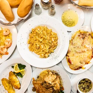a variety of dishes