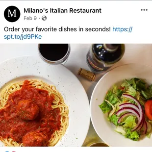 Side salad that they advertise