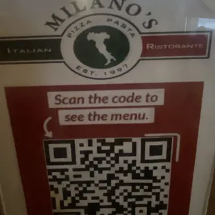 QR code menu