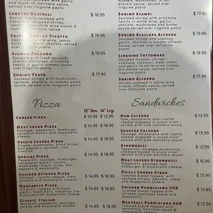 Seafood/Pizza/Sandwiches 04/04/2024