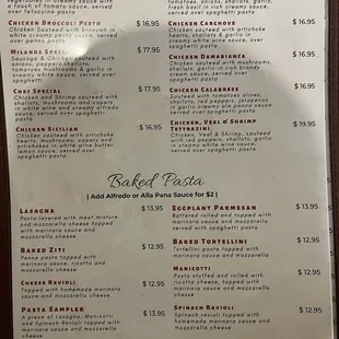 House Specials/Baked Pasta 04/04/2024