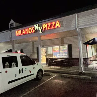 The Front of the Restaurant. It faces the side street and not Airways.