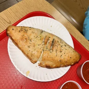 Calzone was ok.