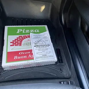 Milanos pizza called shotgun. Told my wife to sit in the back. #Priorities