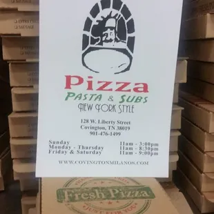 Milano's pizza in Covington on the square Location