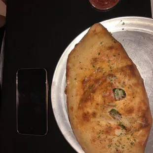 Veggie Stromboli. It's 3x the size of an iPhone X