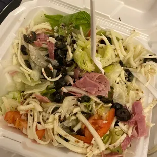 Chef&apos;s salad. Bad pic but really good! A classic simple salad.