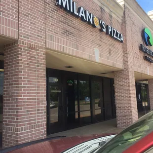 the front of the building