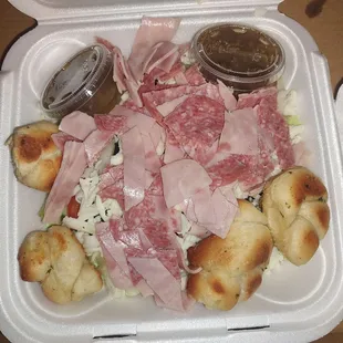 Chef salad was good. They forgot my dressing but I had some at home.