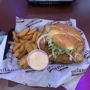 American Schnitzel with onion petals