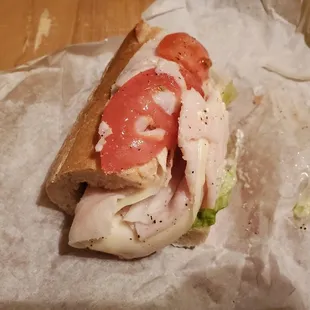 Kids turkey sub