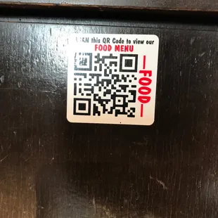 a qr code on a pizza box
