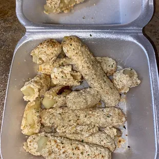 Raw Mozzarella Sticks
