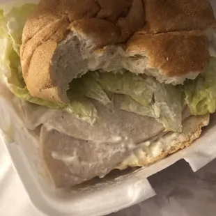 My 4 year old ate a few bites of the bread and that's IT. This is the grey mystery meat that is supposed to be turkey. Absolutely FOUL