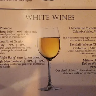 Wine list