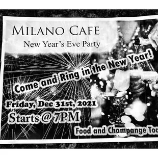 NYE @ Milano&apos;s Restaurant &amp; Bar.Nice &amp; Cozy !  Great Decorated Place Nice Bartenders Good Food Full Bar.Patio.Cool!