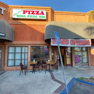 the front of the restaurant